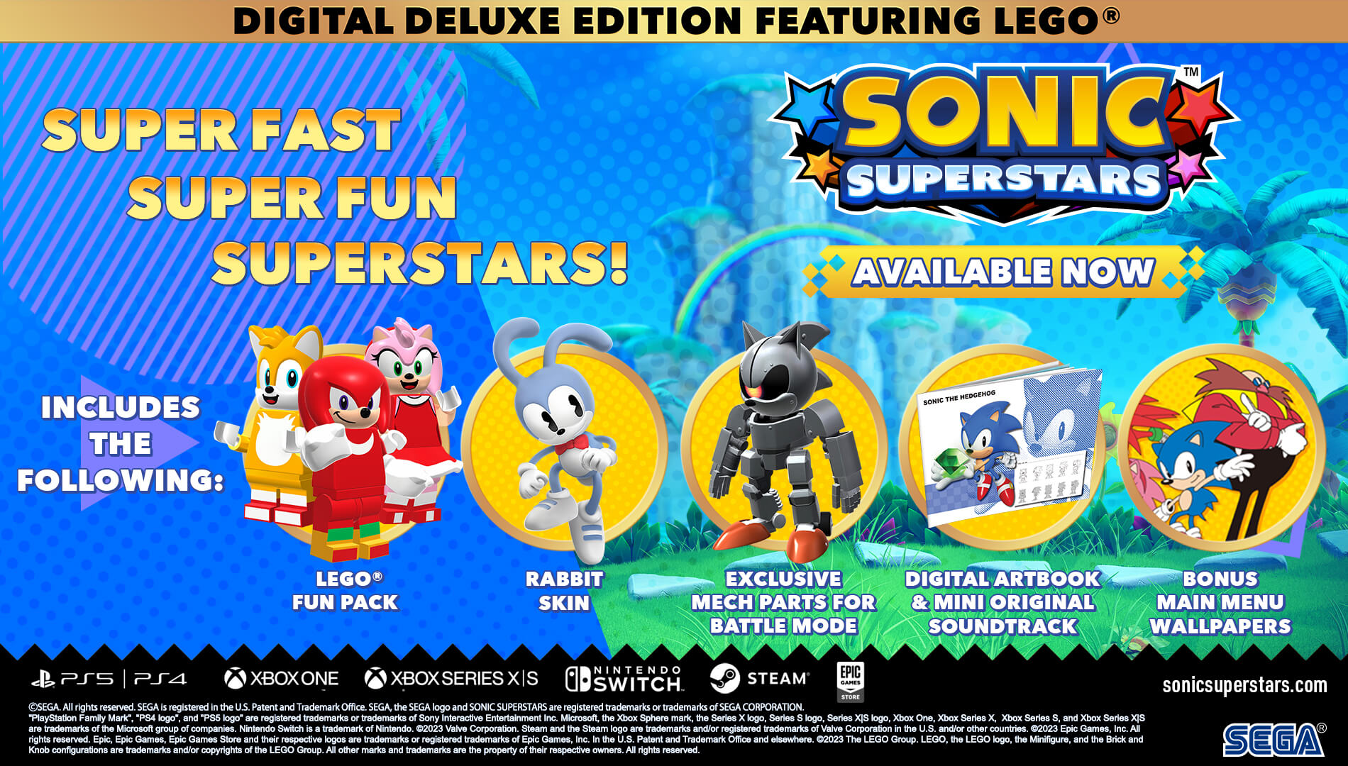 Comprar SONIC SUPERSTARS Edição Digital Deluxe com LEGO® PS4 e PS5